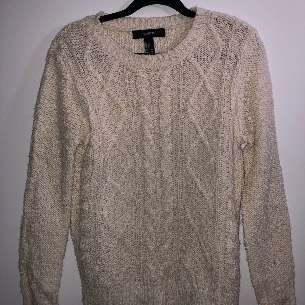 Cream knit sweater